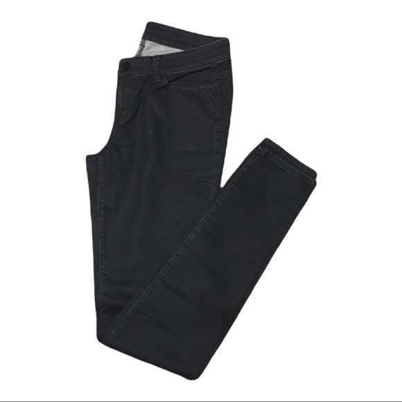 Ann Taylor Modern Fit Low-Rise Slim-Fit Skinny Jeans 10 Tall  Coated Dark Denim - Picture 1 of 5